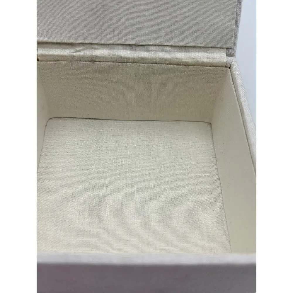 Lilac embellished floral jewelry box. 4x4x2.
